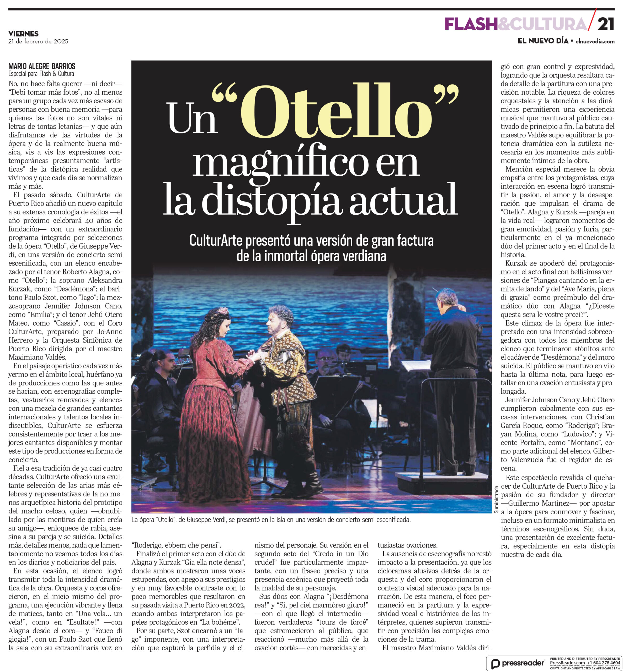 Un Otello Magnifico en la distopia actual.